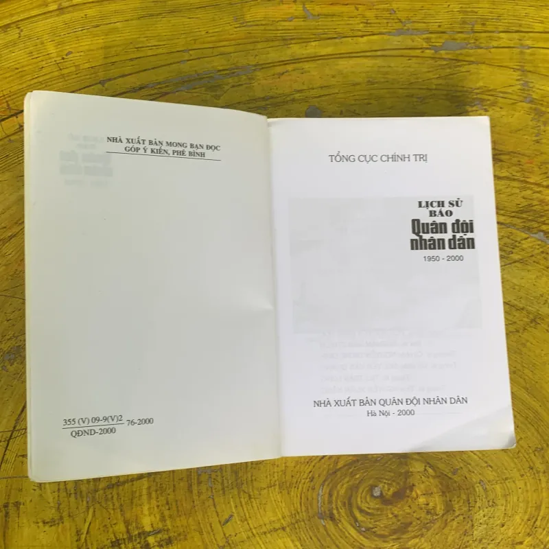 LỊCH SỬ BÁO QUÂN ĐỘI NHÂN DÂN 1950-2000 - TỔNG CỤC CHÍNH TRỊ 752650