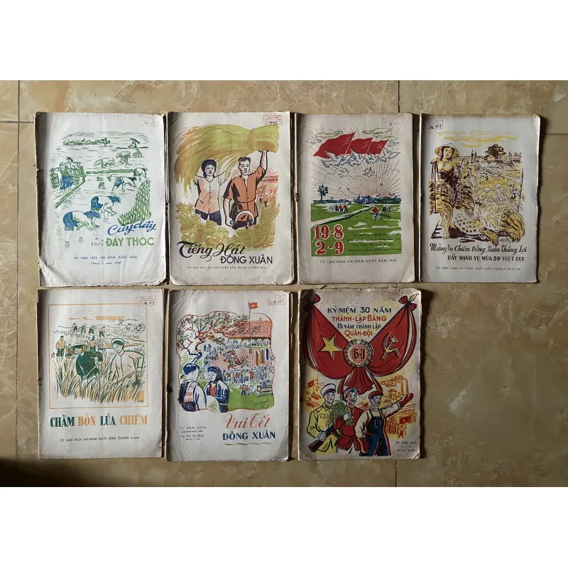 Tạp chí tranh cổ động năm 1959 của Ty Văn hóa Hà Nam (7 tờ) 1025275