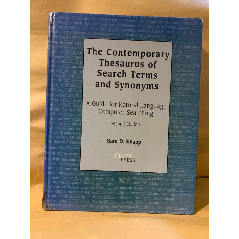 THE CONTEMPORARY THESAURUS OF SEARCH TERMS AND SYNONYMS - Sara D. Knapp 177911