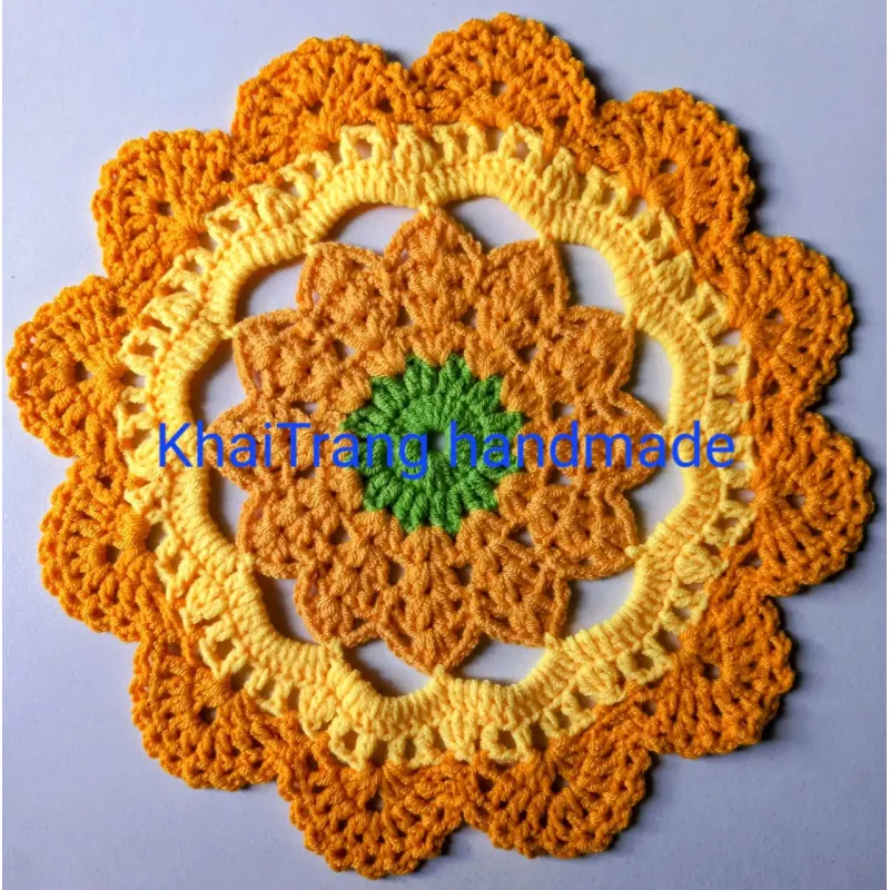 Lót bình hoa len đường kính 26cm-27cm. Khai Trang handmade. Mới 100% 751037