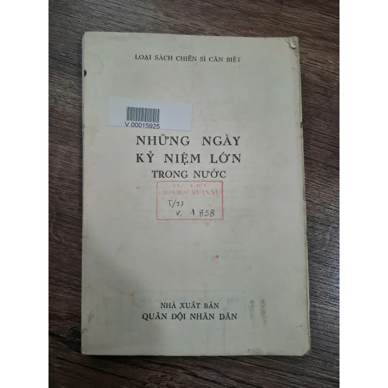 Những ngày kỷ niệm lớn trong nước - NXB Quân đội nhân dân - Lịch sử/Tư liệu 714885