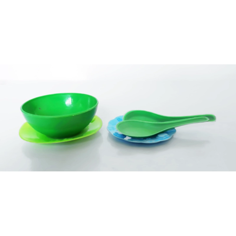 Lô chén, dĩa, muỗng nhựa mini trong bộ chơi đồ hàng xưa phiên bản tuổi thơ 9x 454832