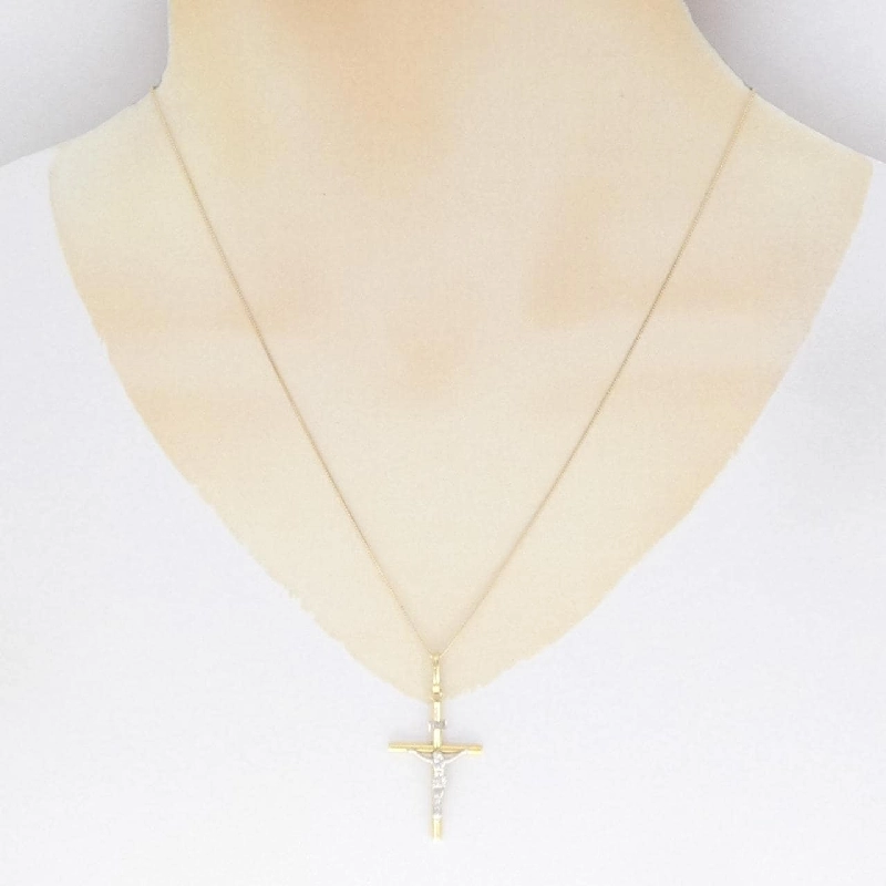 K18YG/K18WG Dây chuyền hình chữ thập - Hàng hiệu Authentic 862309