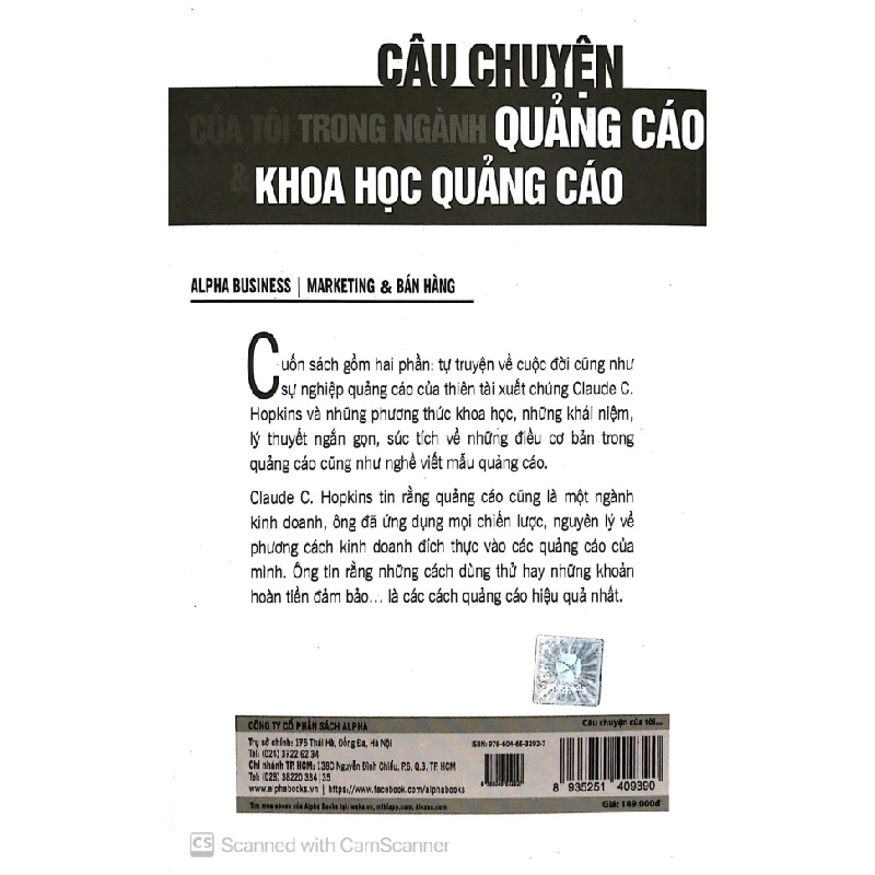 Câu Chuyện Của Tôi Trong Ngành Quảng Cáo Và Khoa Học Quảng Cáo - Claude C. Hopkins 294078