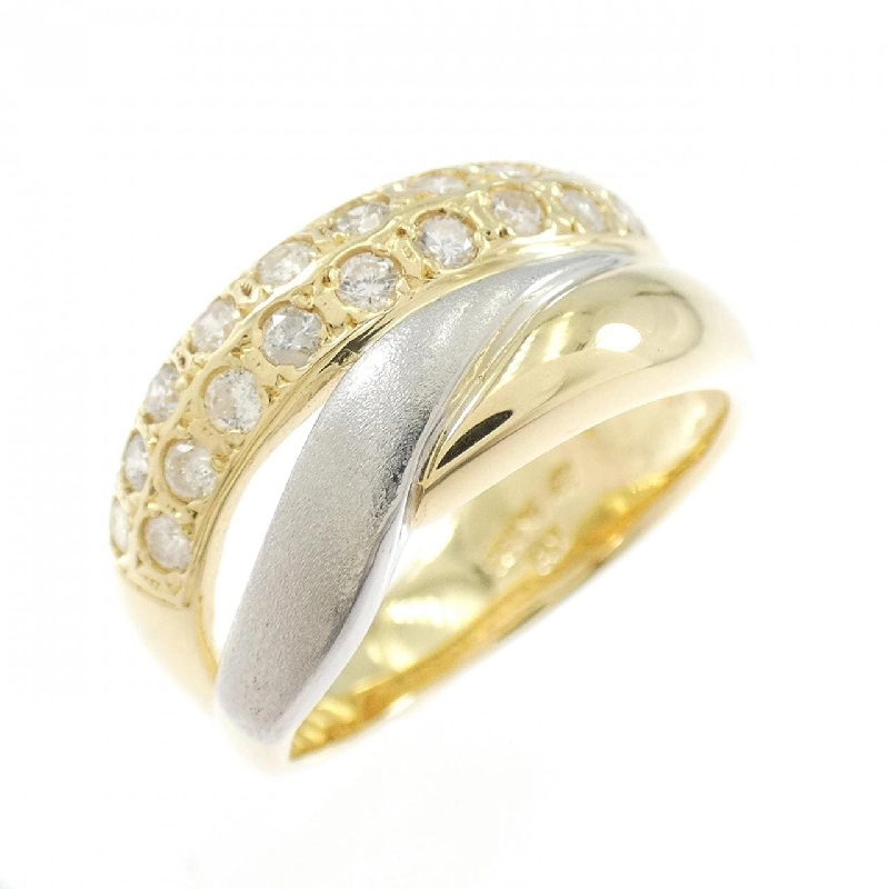 Nhẫn kim cương K18YG/PT850 0.55CT 666582