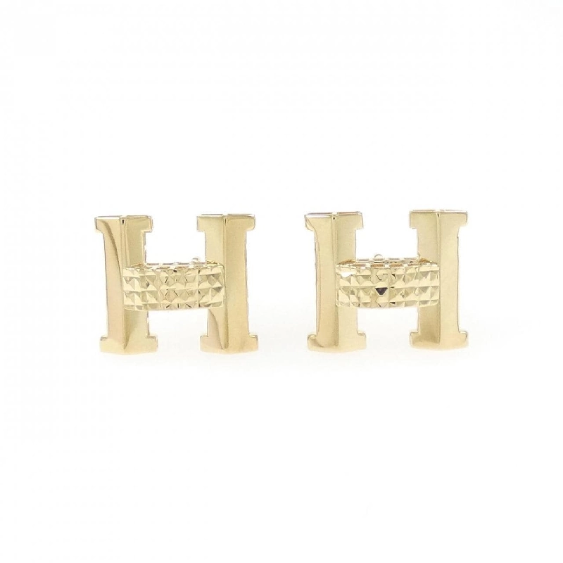K18YG Chữ cái H Bông tai - Hàng hiệu Chính hãng 864889