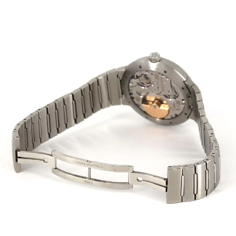 Louis Vuitton Tambour Automatic Steel Silver W1ST10 SS tự động - Hàng hiệu chính hãng 879227