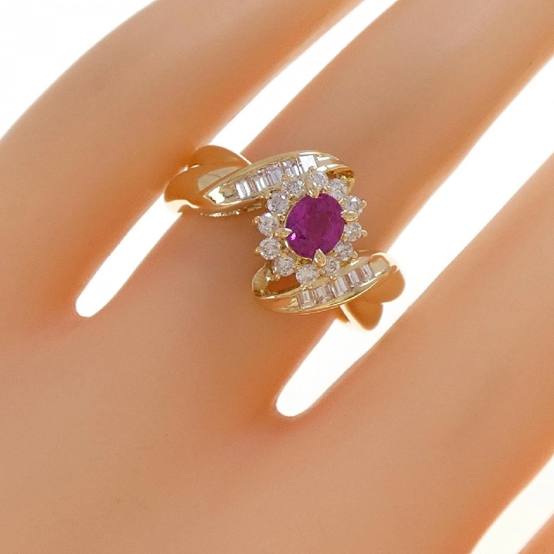 Nhẫn Ruby K18YG - Hàng hiệu Chính hãng 851802