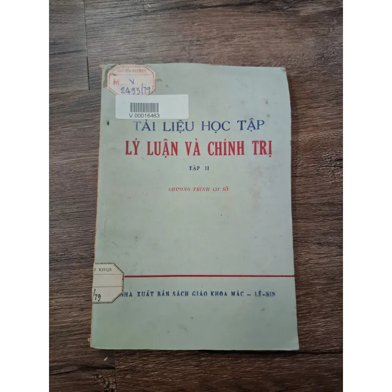 TÀI LIỆU HỌC TẬP LÝ LUẬN VÀ CHÍNH TRỊ - TẬP II 709730