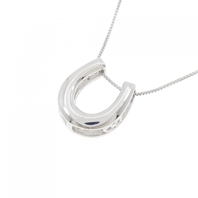 K18WG Mặt dây chuyền hình móng ngựa kim cương 0.20CT - Hàng hiệu Chính hãng 862001