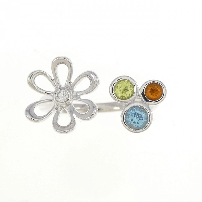 Nhẫn đá màu K18WG - Hàng hiệu Authentic 858709