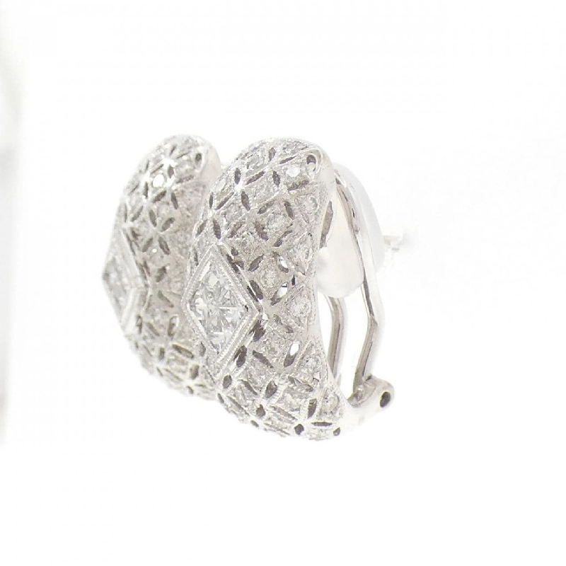 K18WG Bông tai/Khuyên tai Kim cương 1.23CT - Hàng hiệu Chính hãng 873374