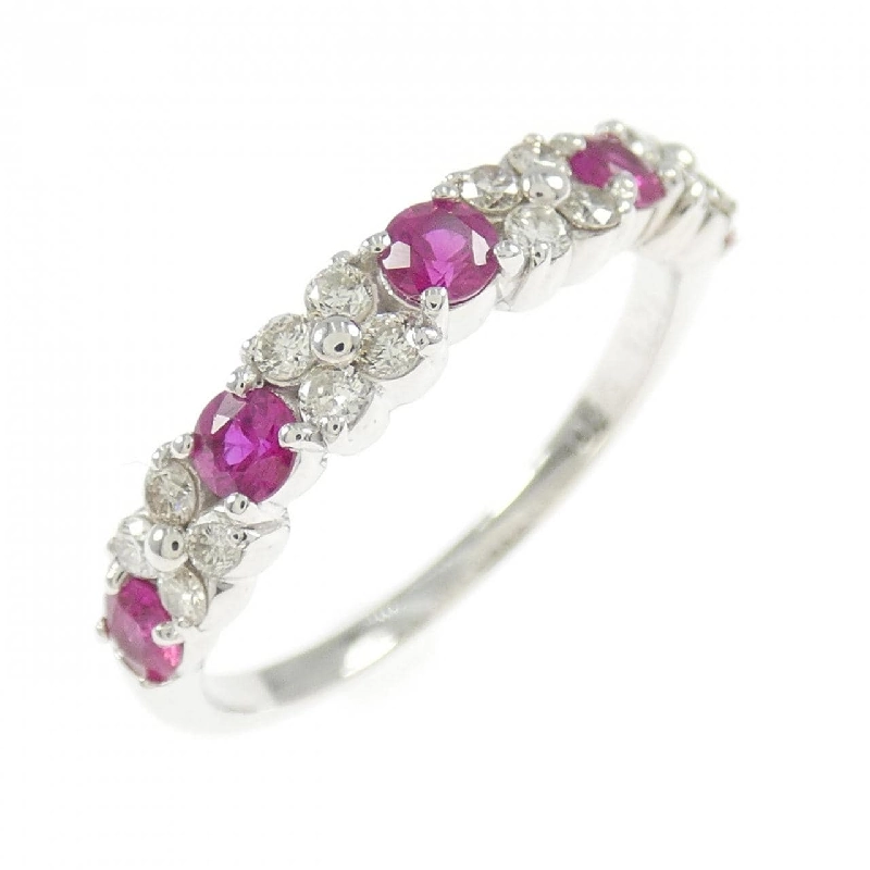 Nhẫn Ruby Hoa K18WG 0.46CT - Hàng hiệu Chính hãng 854700