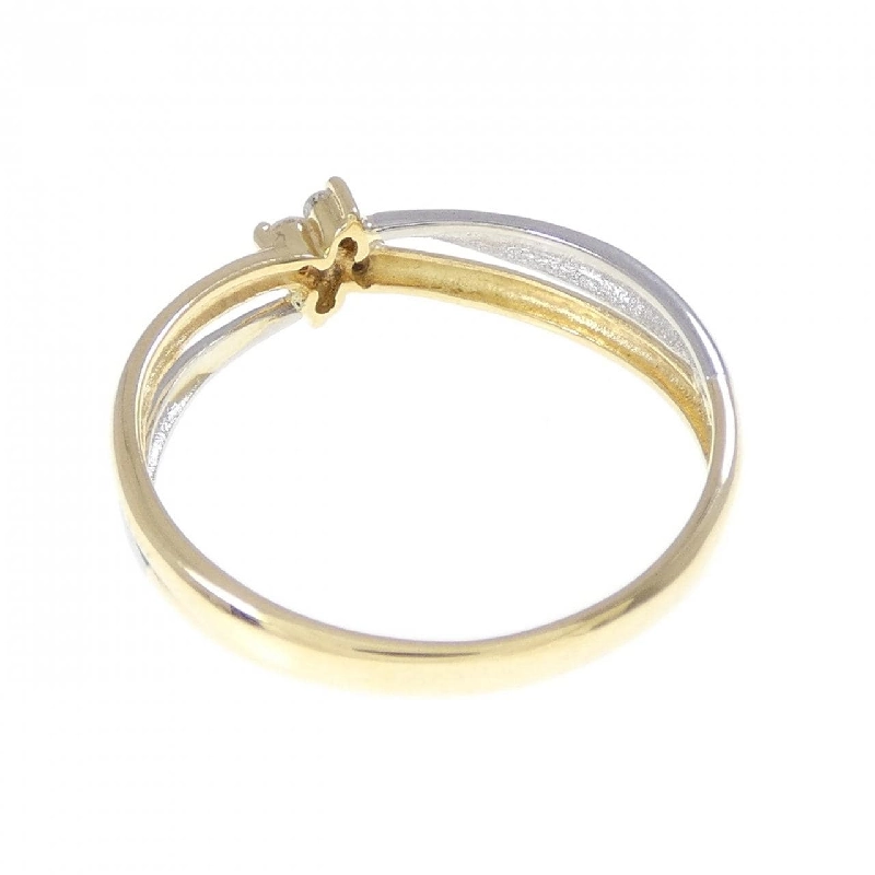 Nhẫn kim cương hoa K18YG/PT900 0.07CT - Hàng hiệu Authentic 853291
