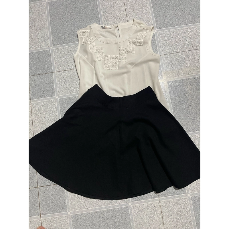 Váy xoè phối áo kiểu 520145