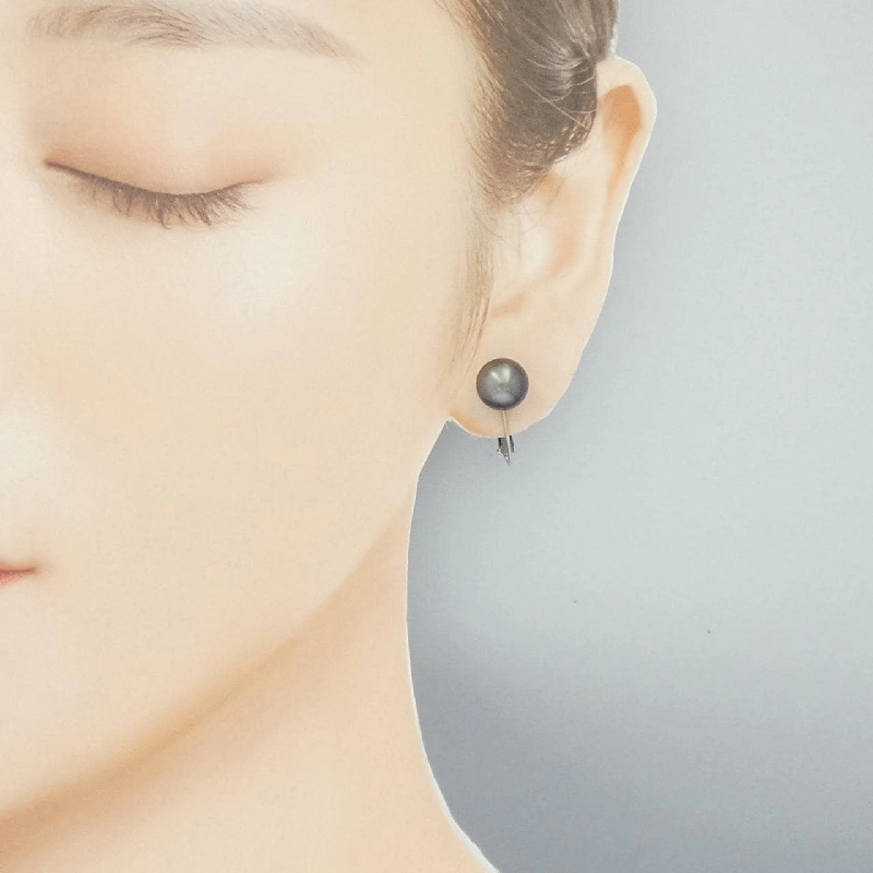 K14WG Bông tai ngọc trai đen 9.0mm - Hàng hiệu Chính hãng 873061