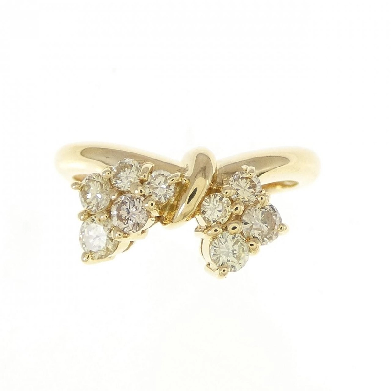 Nhẫn kim cương K18YG hình ruy băng 0.54CT 673416