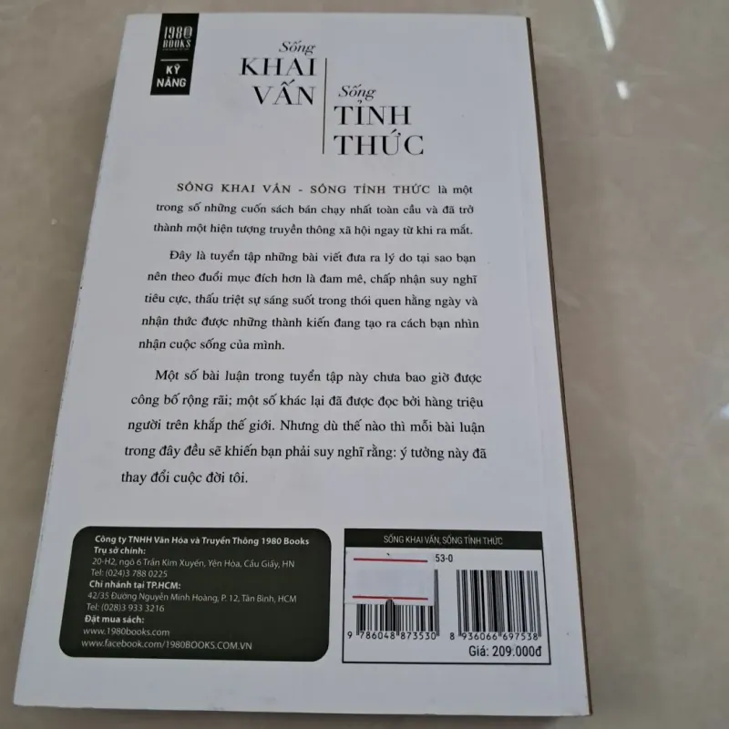 Sống Khai Vấn - Sống Tỉnh Thức (mới 100%) 798258