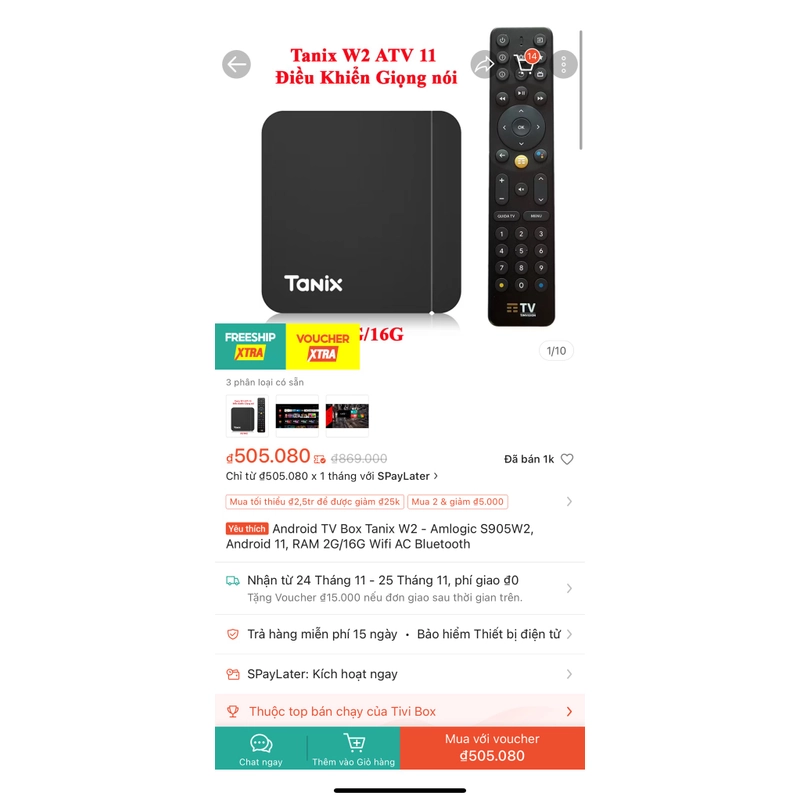 Tv box androi tv tanix w2 atv 11  328286