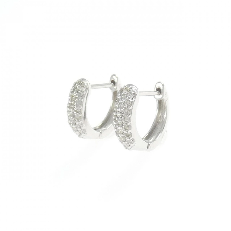 K18WG Pave Diamond Earrings 0.30CT - Hàng hiệu Authentic 864666