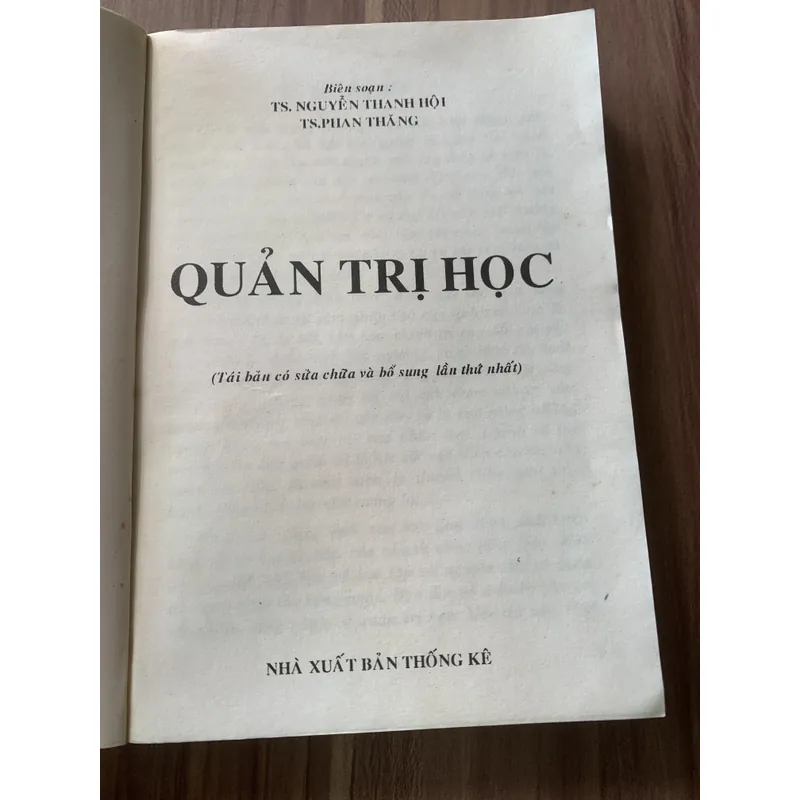 Quản trị học, TS. NGUYỄN THANH HỘI TS. PHAN THĂNG 706827