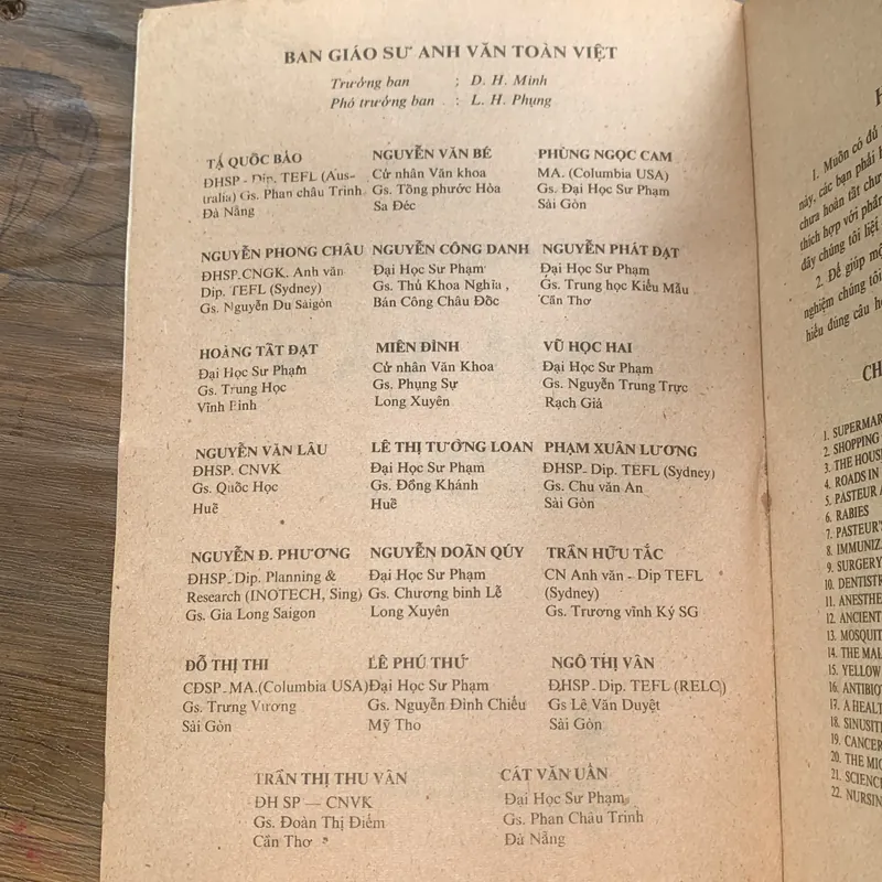 Bài thi trắc nghiệm Anh văn 12AB, Sinh ngữ 1 735440