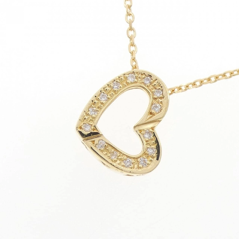K18YG Dây chuyền kim cương hình trái tim 0.09CT - Hàng hiệu Chính hãng 858901