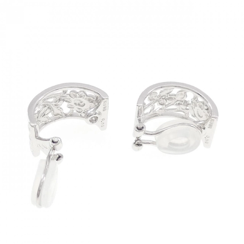 K18WG Bông tai Kim cương Hoa 0.12CT - Hàng hiệu Chính hãng 878331