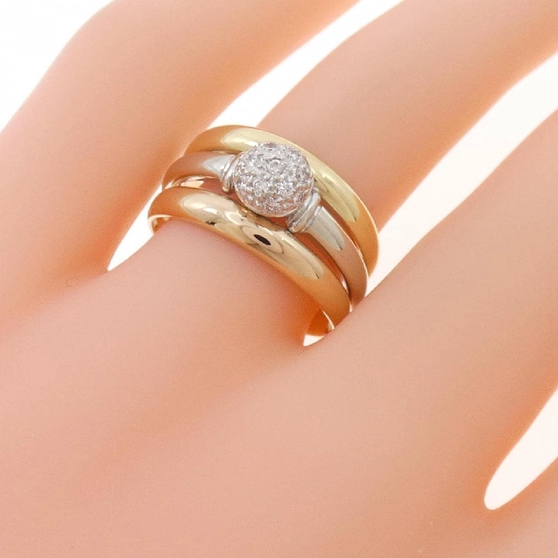 Nhẫn kim cương ba màu 750 0.14CT - Hàng hiệu Authentic 848835