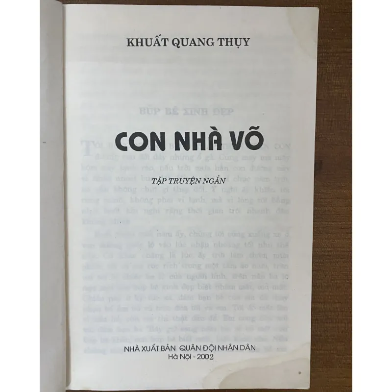 Con nhà võ- Khuất Quang Thụy.  1023607