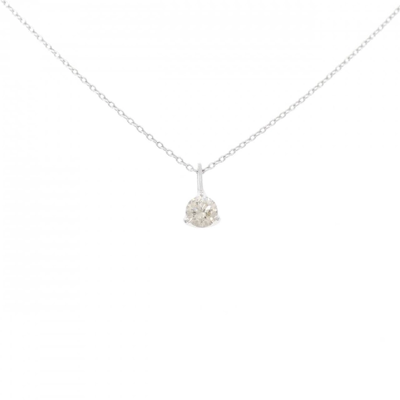 K18WG Solitaire Dây chuyền kim cương 0.30CT - Hàng hiệu Chính hãng 858122