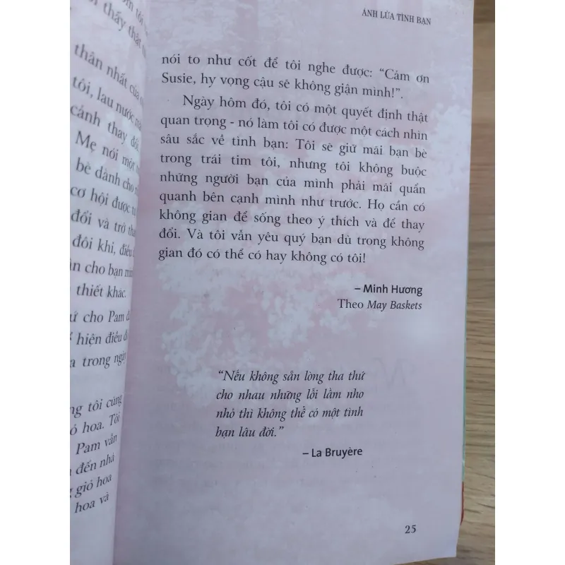 cuốn sách thuộc bộ "Hạt Giống Tâm Hồn".
Tên sách: Ánh lửa tình bạn. 
 957406