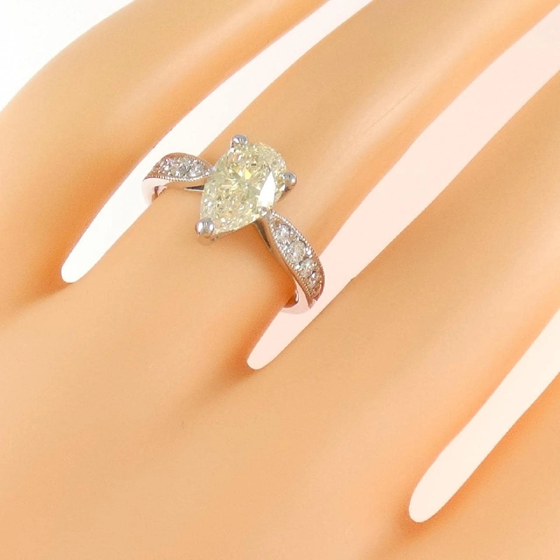 Nhẫn kim cương PT900 1.556CT VLY VS2 hình giọt nước - Hàng hiệu Authentic 871407