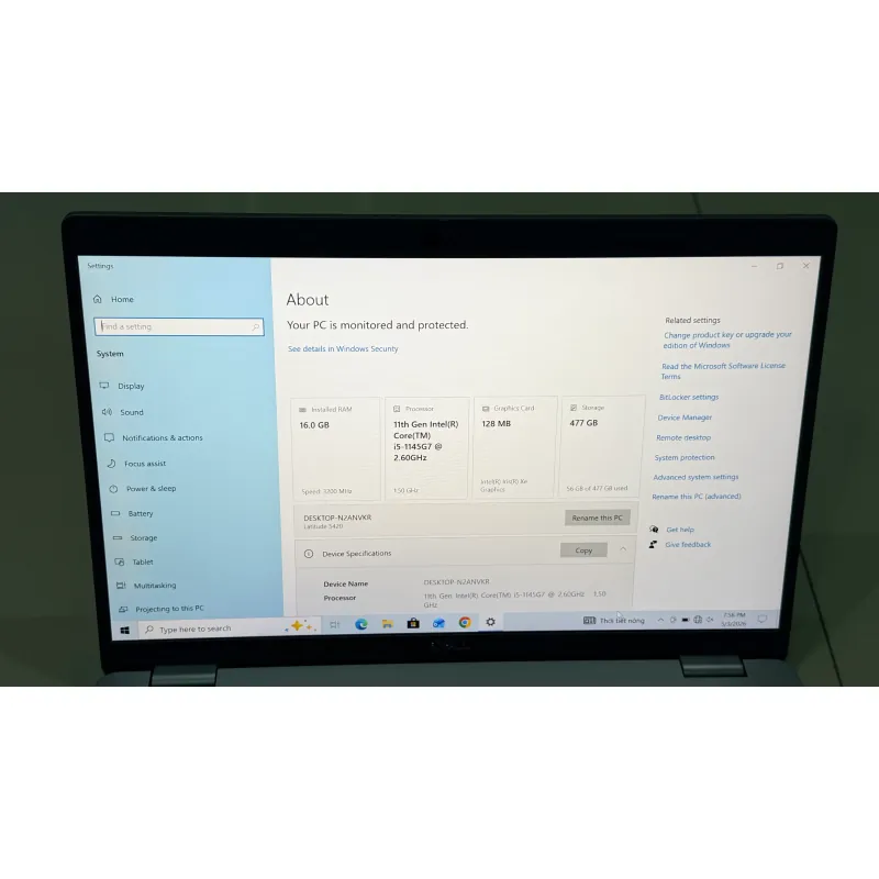 Laptop Dell Latitude 5420 Core i5 14 inch màn hình chống phản chiếu 1036793