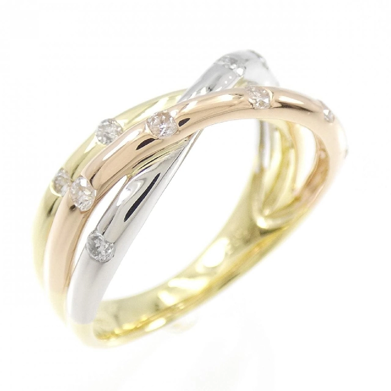 Nhẫn kim cương K18YG/PT900/K18PG 0.30CT 671813