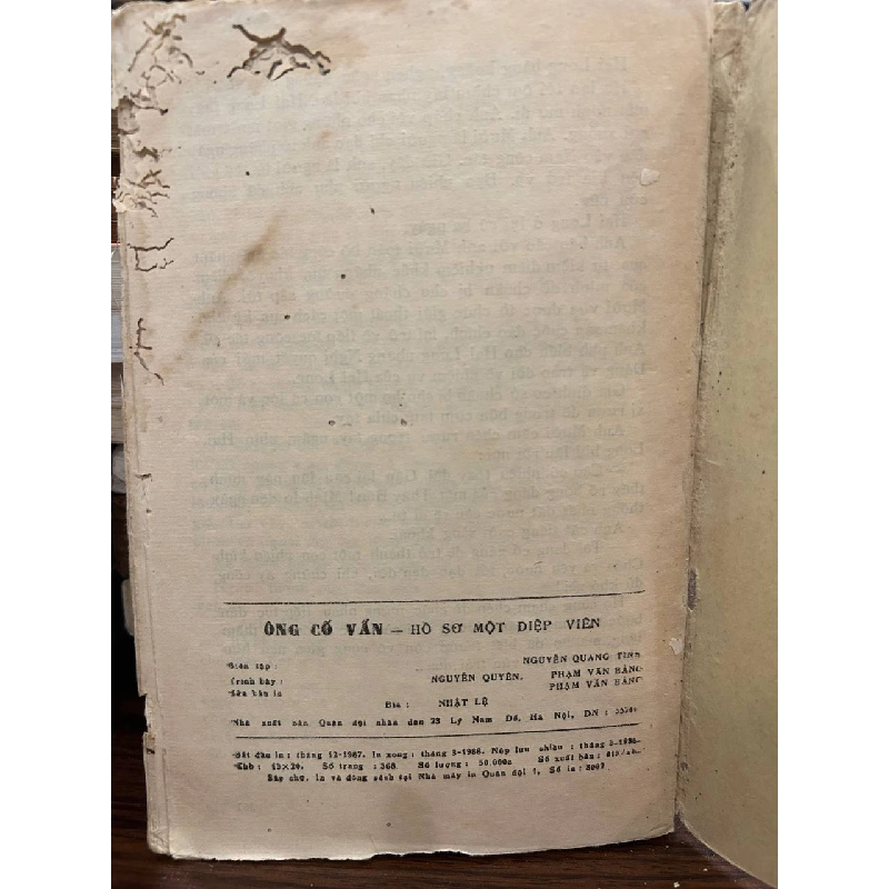 Ông Cố Vấn: Hồ Sơ Một Điệp Viên - Hữu Mai 930913