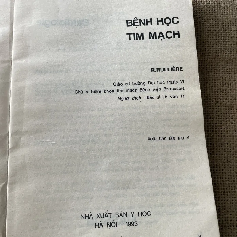 Bênh học tim mạch - hơn 400 trang -R.RULLIÈRE Giáo sư trường Đại học Paris VI 795820