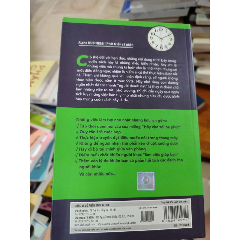 Thay đổi 1% cách làm việc 99% đạt được thành côngHCM01/03 910208