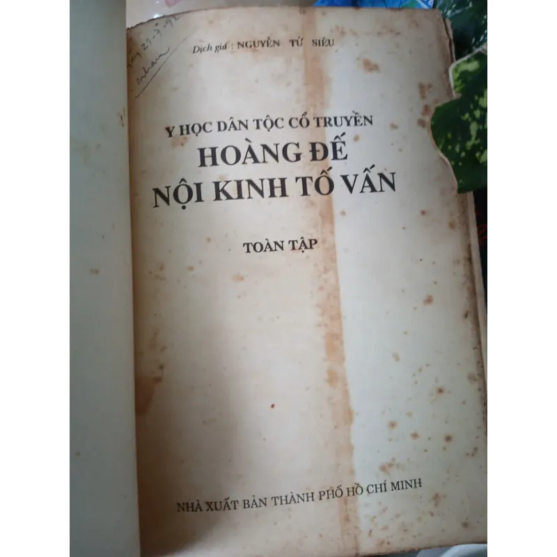 HOÀNG ĐẾ NỘI KINH TỐ VÂN - DỊCH GIẢ: NGUYỄN TỬ SIÊU 1024352