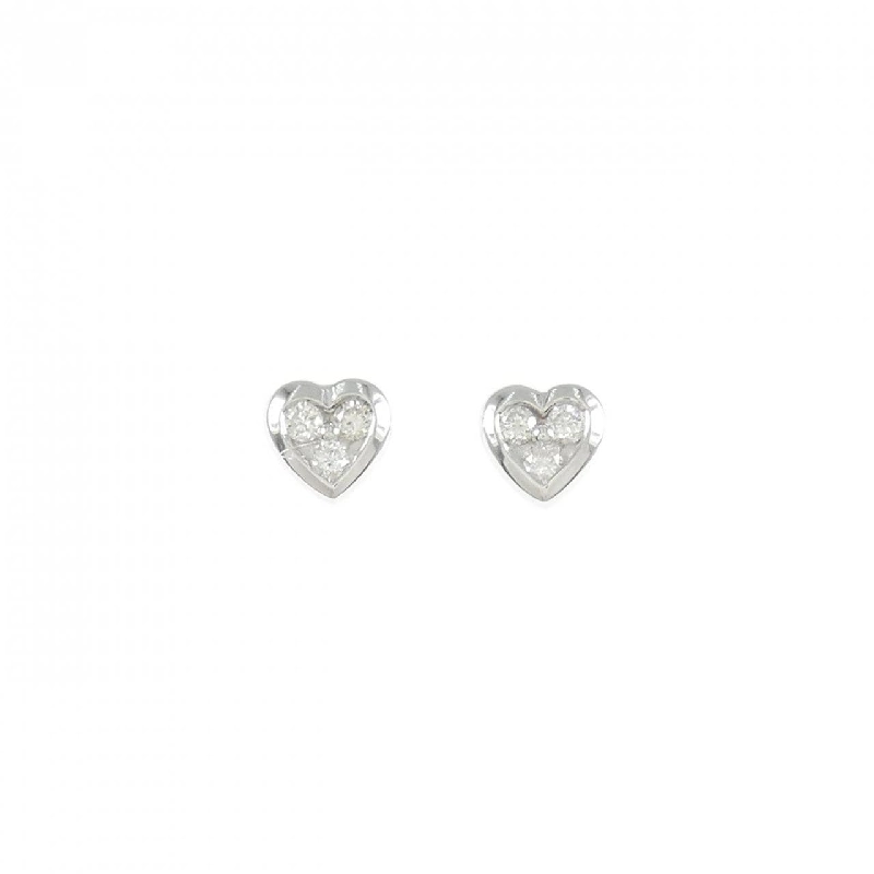 K18WG Bông tai kim cương hình trái tim 0.14CT - Hàng hiệu Chính hãng 865053