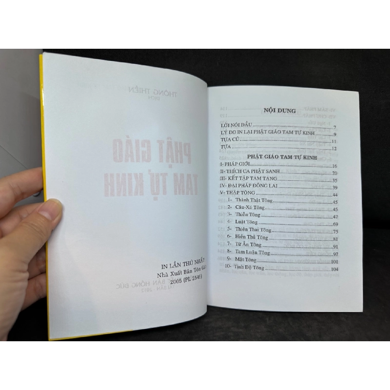 Phật Giáo Tam Tự Kinh, Thông Thiên , Mới 80% (Ố Nhẹ), 2013 SBM0609 916728