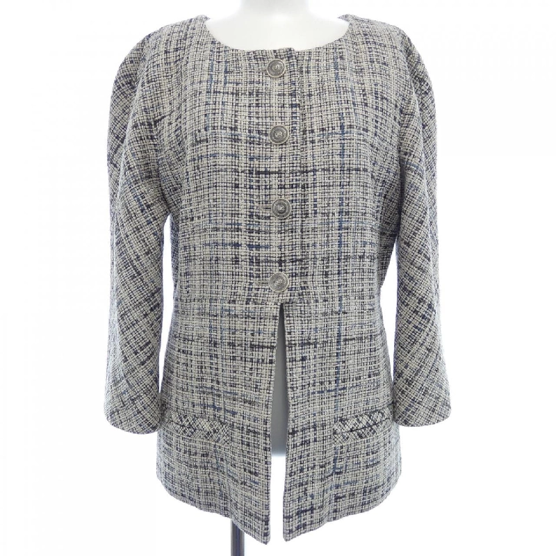 Jacket không cổ CHANEL P47737V35629 628431