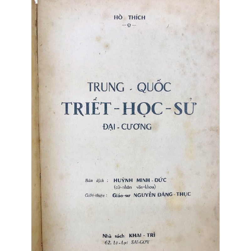 Trung Quốc triết học sử - Hồ Thích 126061