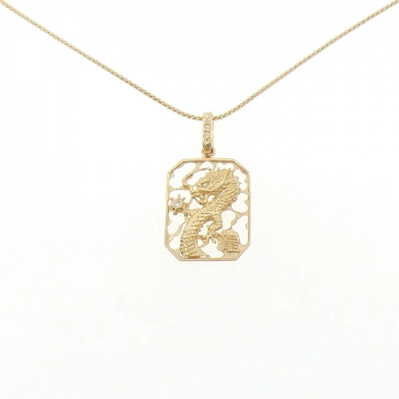 K18YG Rồng Kim Cương Dây Chuyền 0.08CT - Hàng hiệu Chính hãng 857568