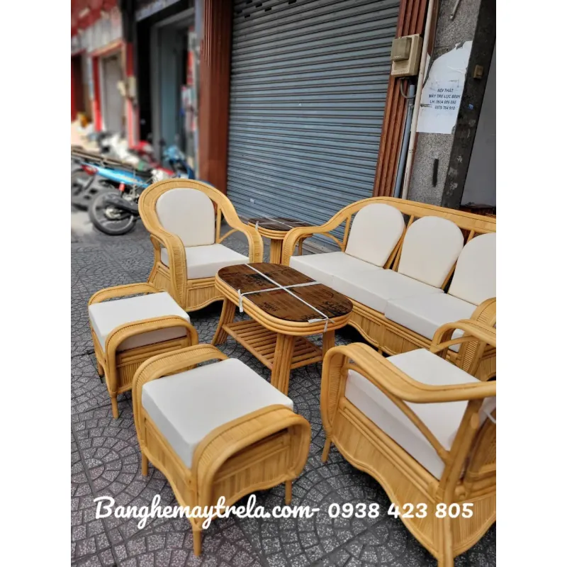 Bàn ghế sofa mây phòng khách cao cấp 574852