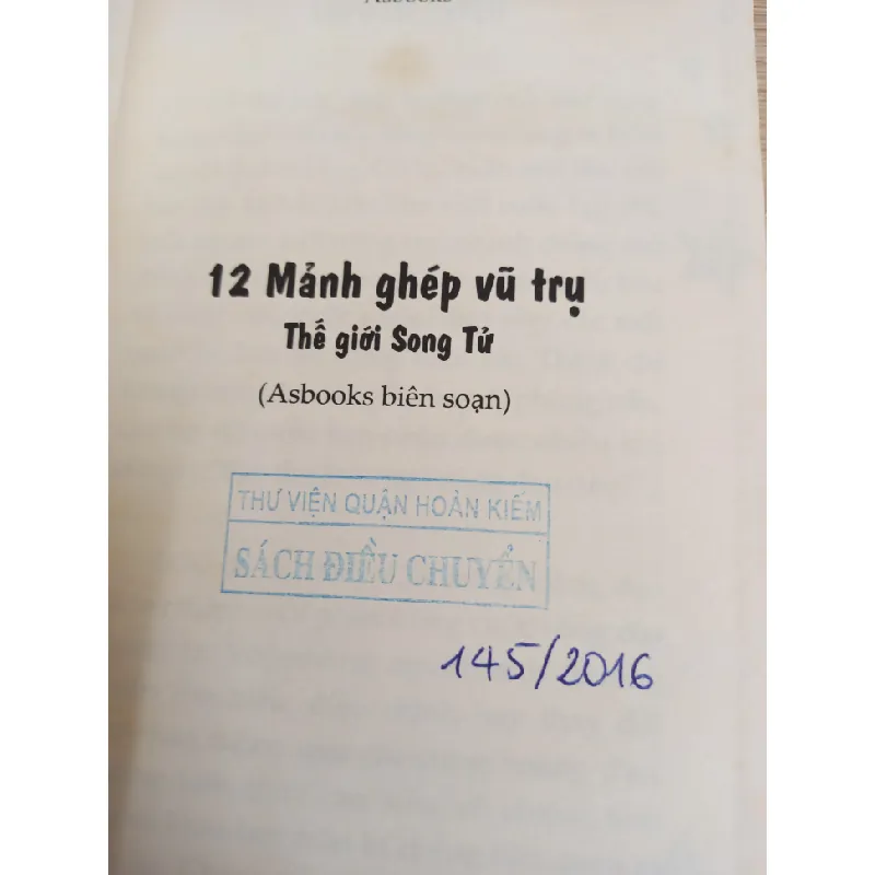 [Phiên Chợ Sách Cũ] 12 Mảnh Ghép Vũ Trụ - Thế Giới Song Tử (2013) S1507 506326