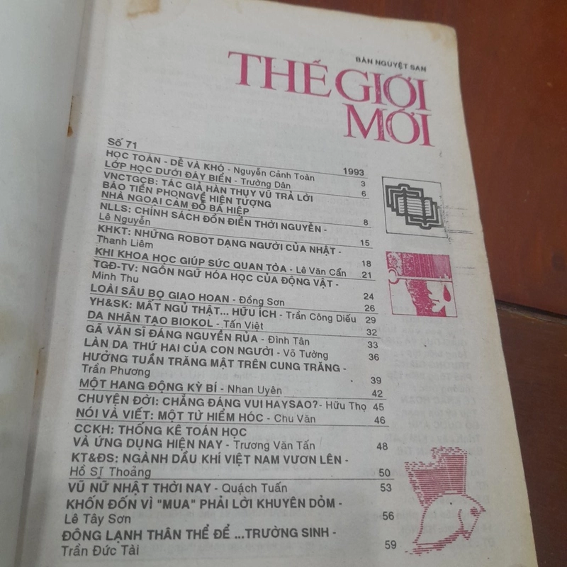 THẾ GIỚI MỚI số 71 năm 1993 447731