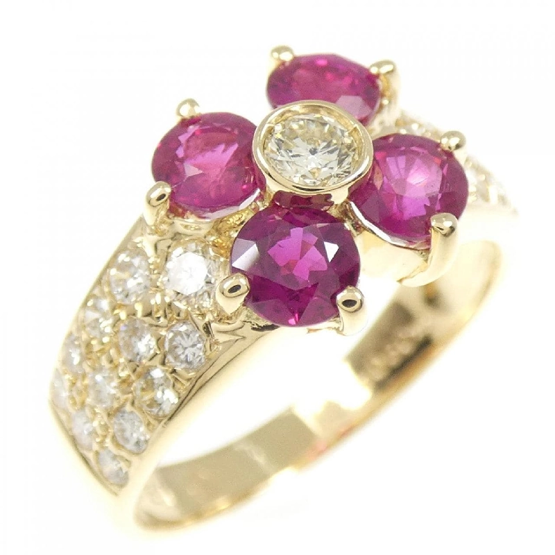 Nhẫn Ruby 750YG Hoa 1.51CT - Hàng hiệu Chính hãng 852948