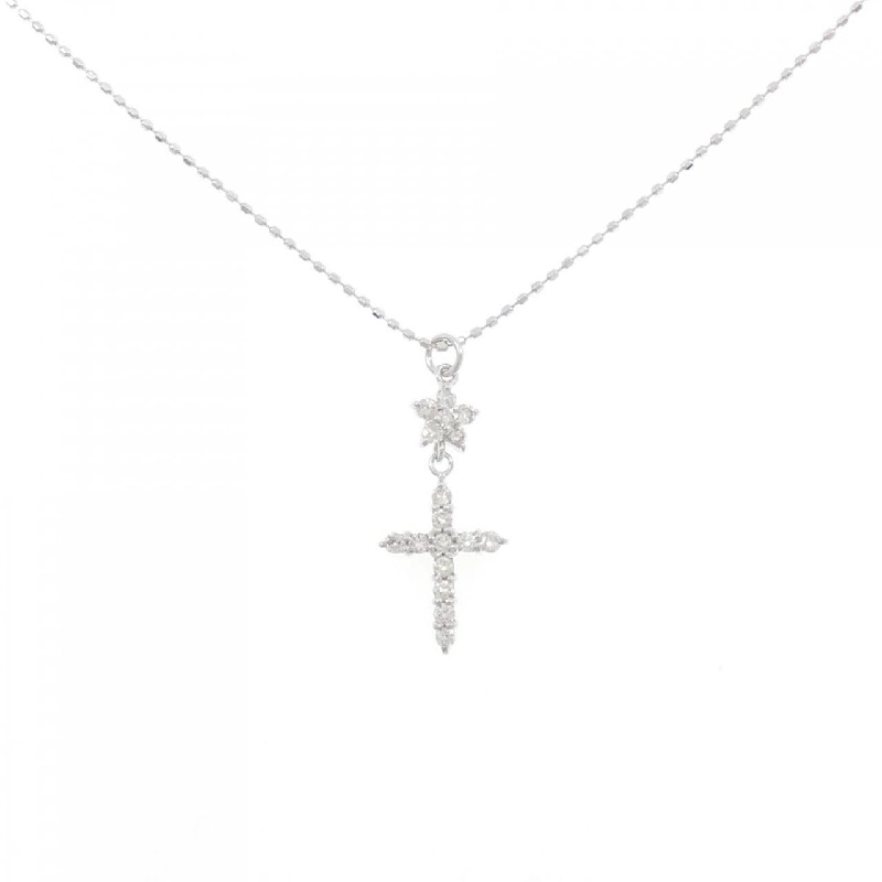 K18WG Đan Chéo × Hoa Nhẫn Kim Cương 0.24CT - Hàng hiệu Chính hãng 856430