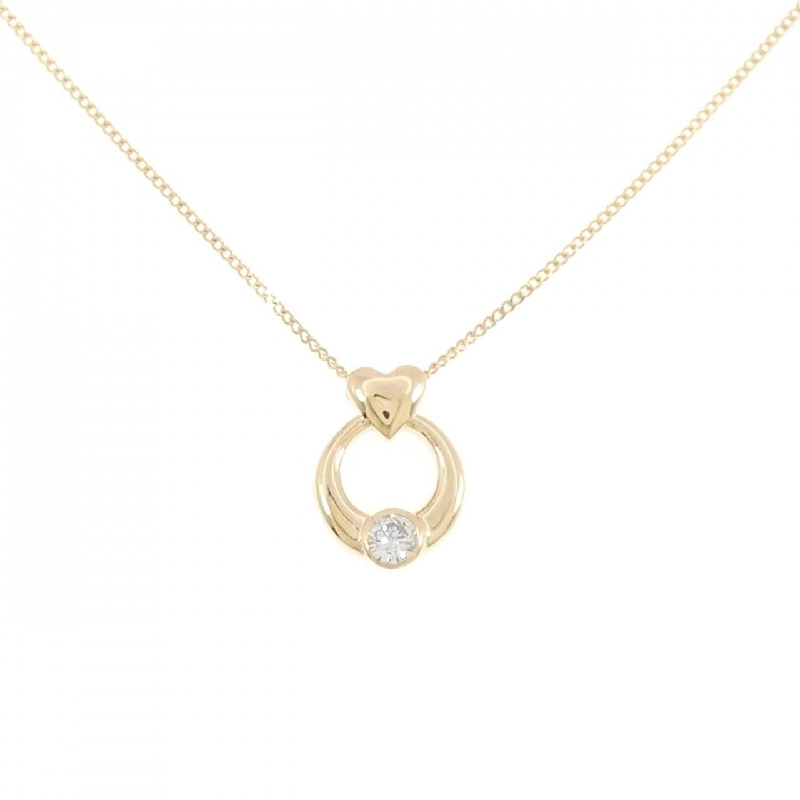 Dây chuyền kim cương hình trái tim K18YG 0.11CT - Hàng hiệu chính hãng 856981